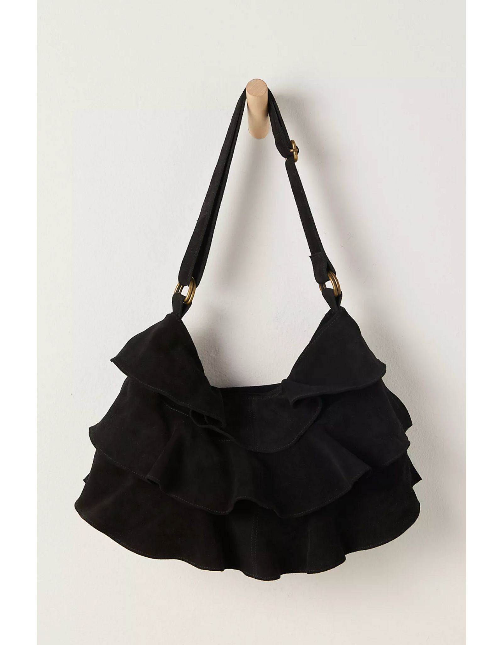 Free people Free People - Rae Ruffle Shoulder Bag (Black)