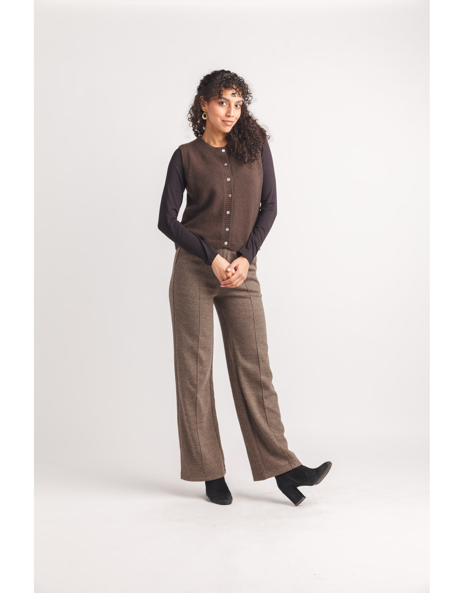 Papillon Papillon - Bamboo Stretch Long Sleeve top (Black)