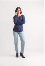 Papillon Papillon - Bamboo Stretch Long Sleeve top (Navy)