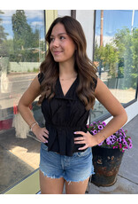 Korner Korner - Short Sleeve Tiered Top (Black)