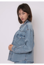 RD Style RD Style - Lizette Stretch Denim Shirt Jacket (Light Wash)