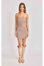 Sadie & Sage Sadie & Sage - Mustang Gingham Mini Skirt (Brown)