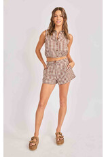 Sadie & Sage Sadie & Sage - Mustang Gingham Shorts (Brown)
