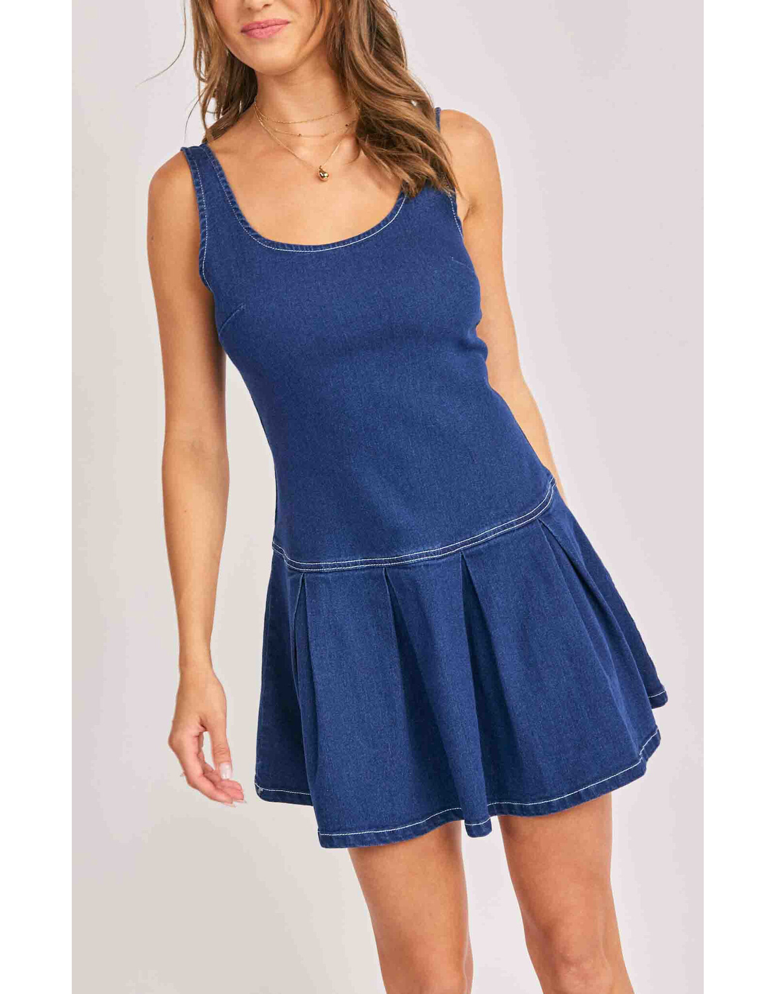 Sadie & Sage Sadie & Sage - Cowgirl Denim Mini Dress (Indigo)