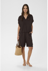 Kaffe Kaffe - Milia Short Sleeve Blouse (Black Coffee)