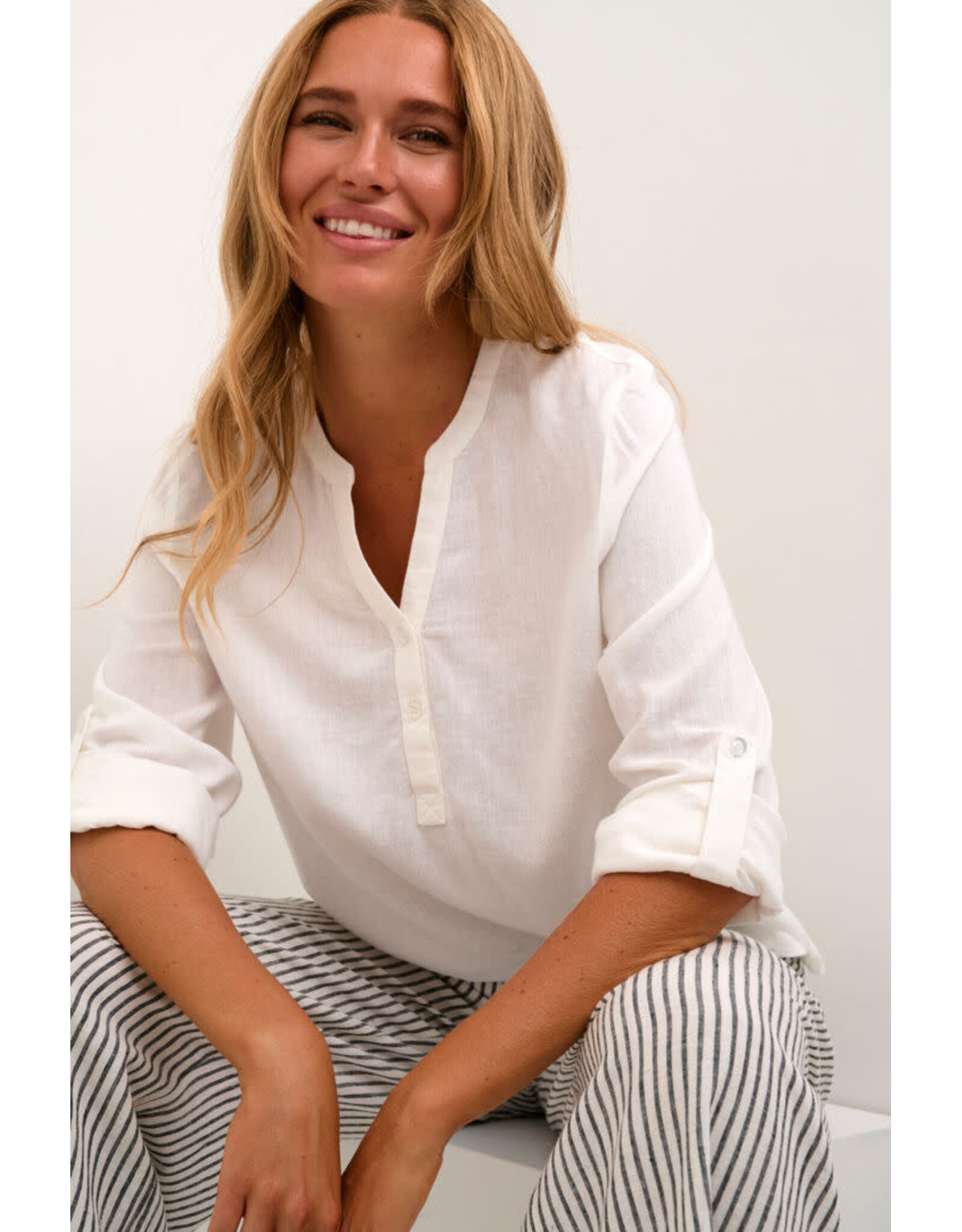 Kaffe Kaffe - Milia Blouse (Chalk)
