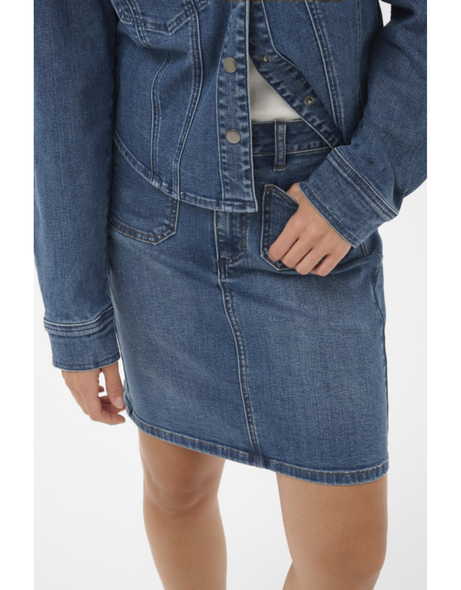 Kaffe Kaffe - Karla Denim Skirt (Medium Blue)