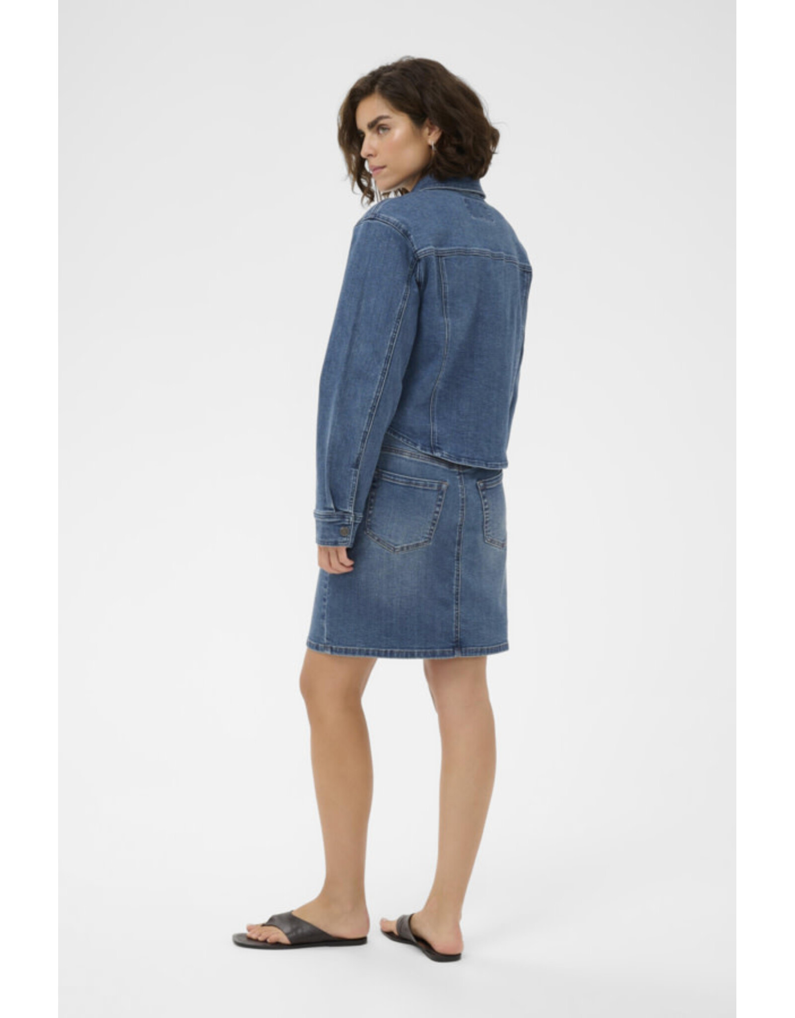 Kaffe Kaffe - Karla Denim Skirt (Medium Blue)