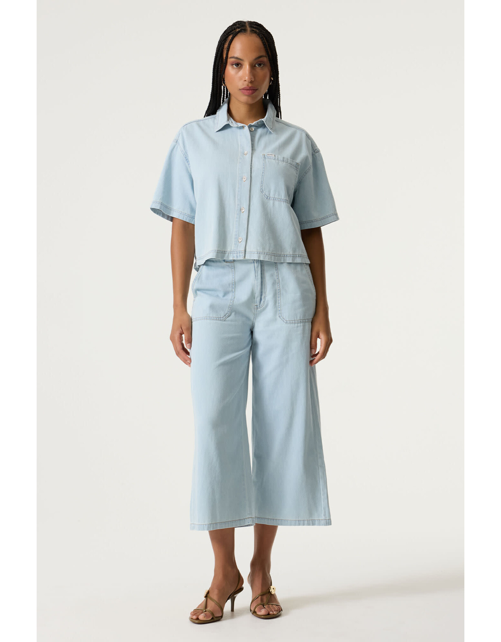 Garcia Garcia - Wide Leg Cropped Jeans