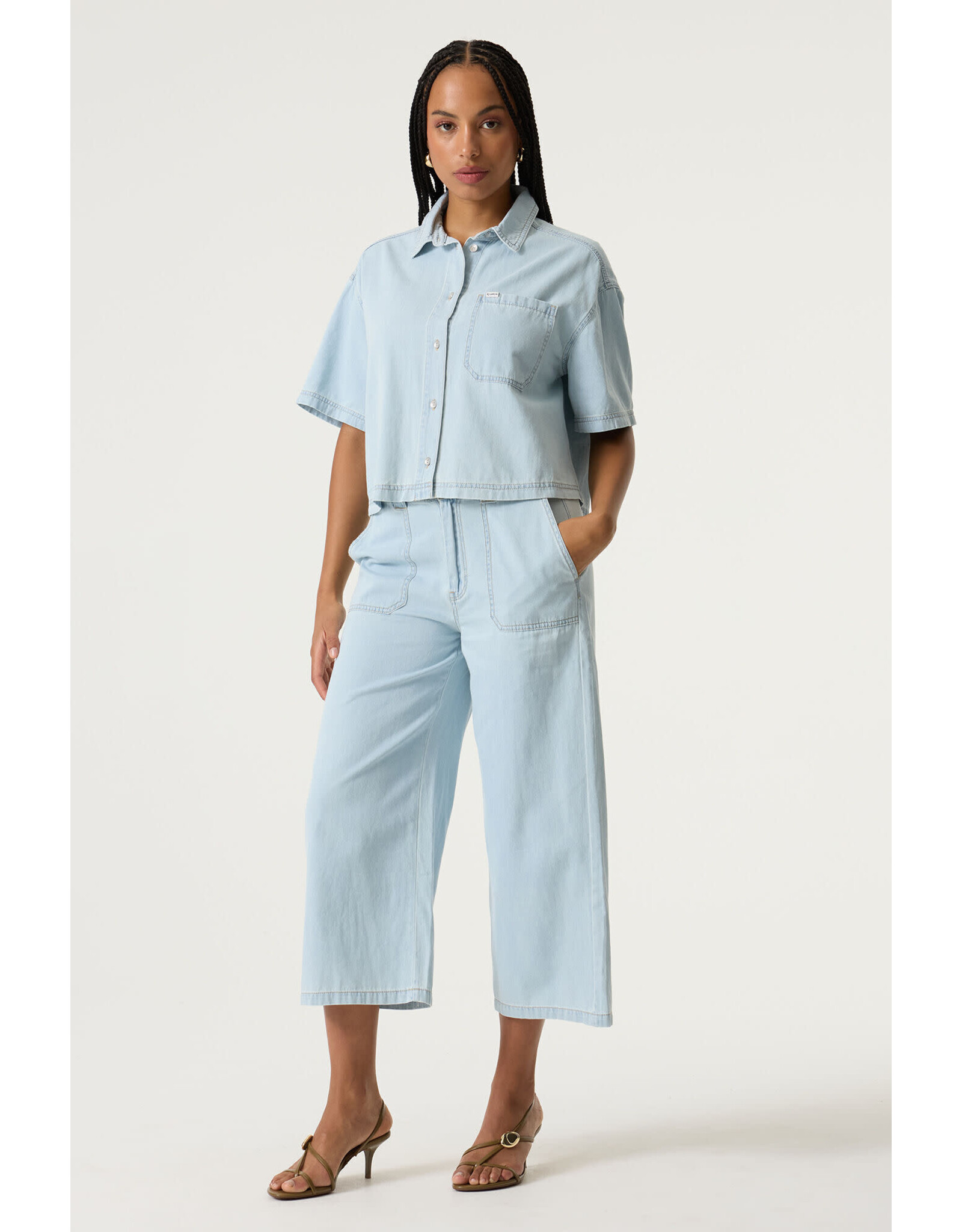 Garcia Garcia - Wide Leg Cropped Jeans