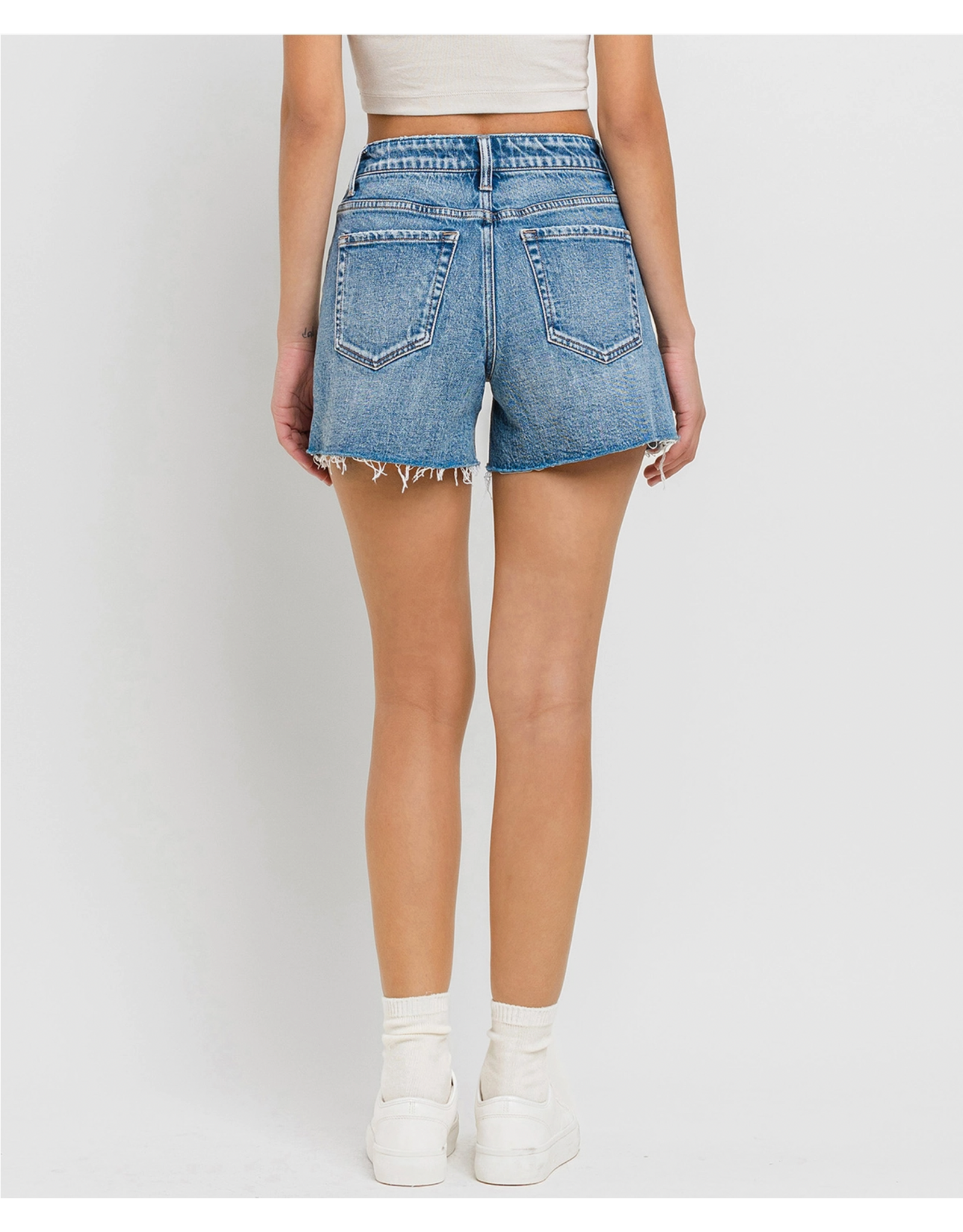VERVET VERVET - Rebecca High Rise Cleancut Hem A Line Shorts (Inner Circle)