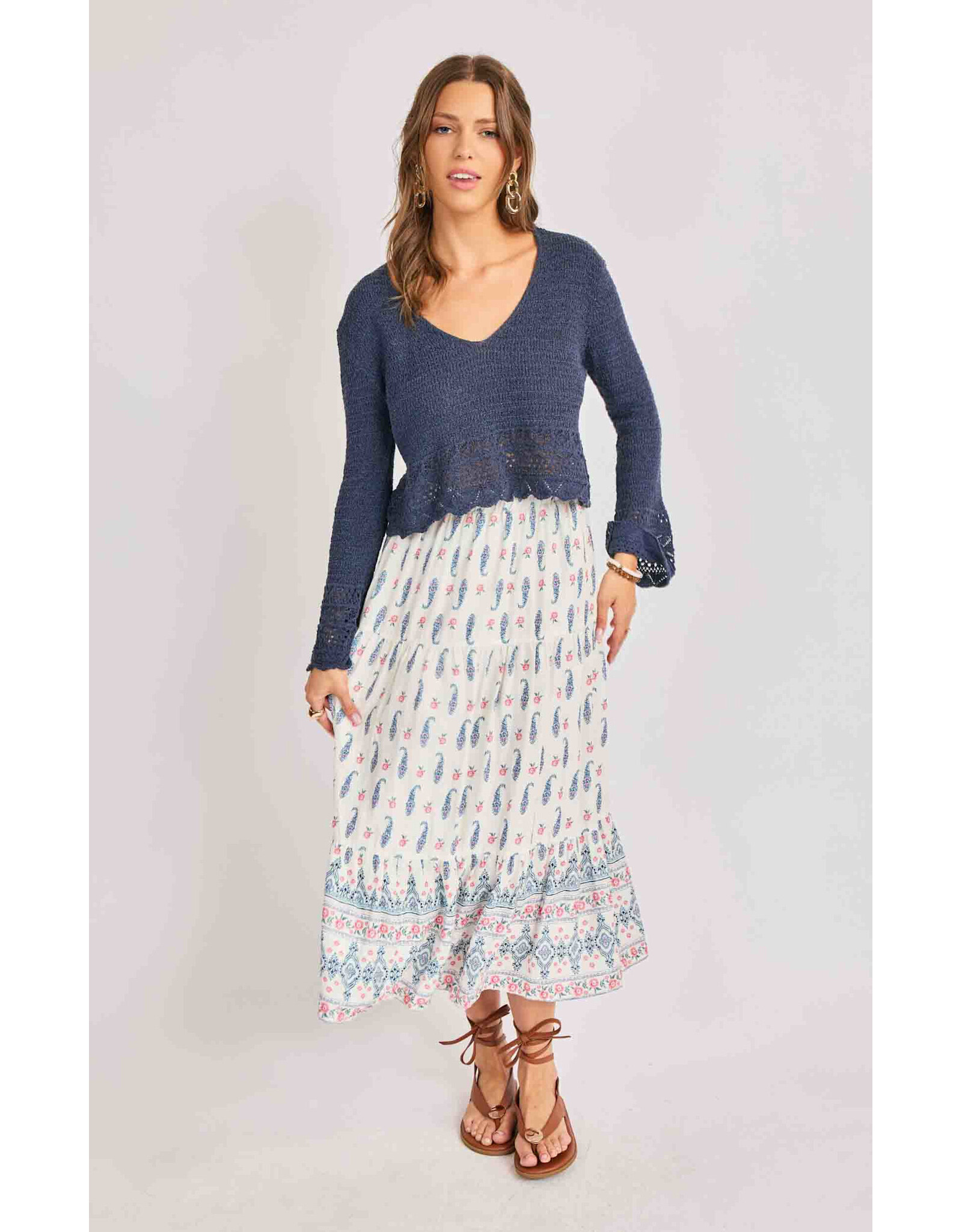 Sadie & Sage Sadie & Sage - Sagebrush Maxi Skirt (Cream)