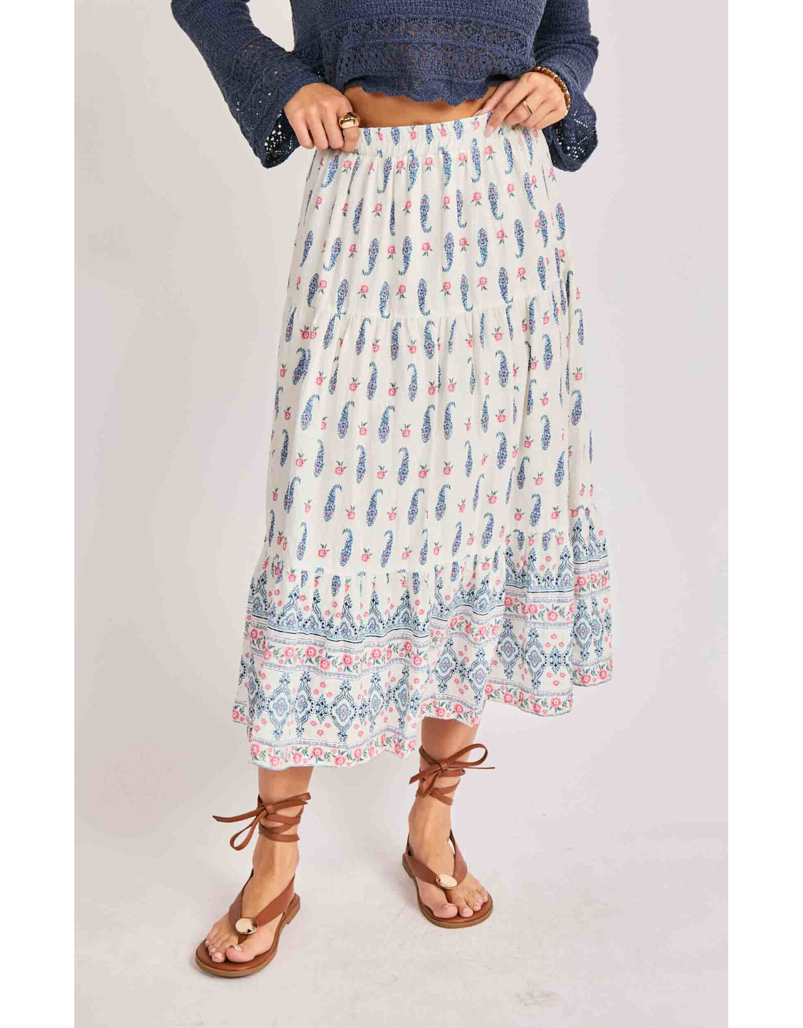 Sadie & Sage Sadie & Sage - Sagebrush Maxi Skirt (Cream)