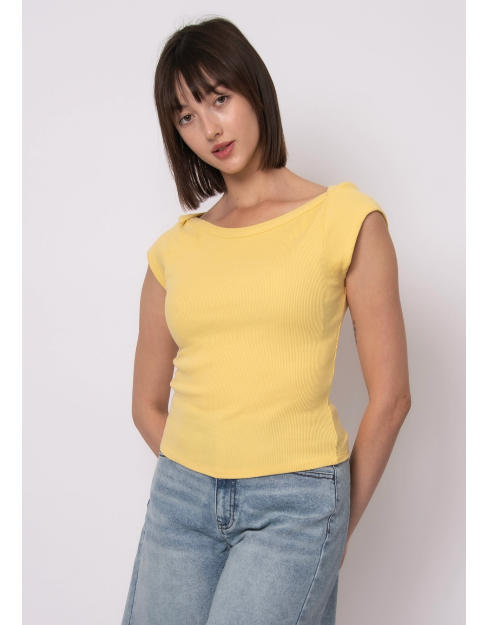 RD Style RD Style - Kelly Boat Neck Cap Sleeve (Corn)