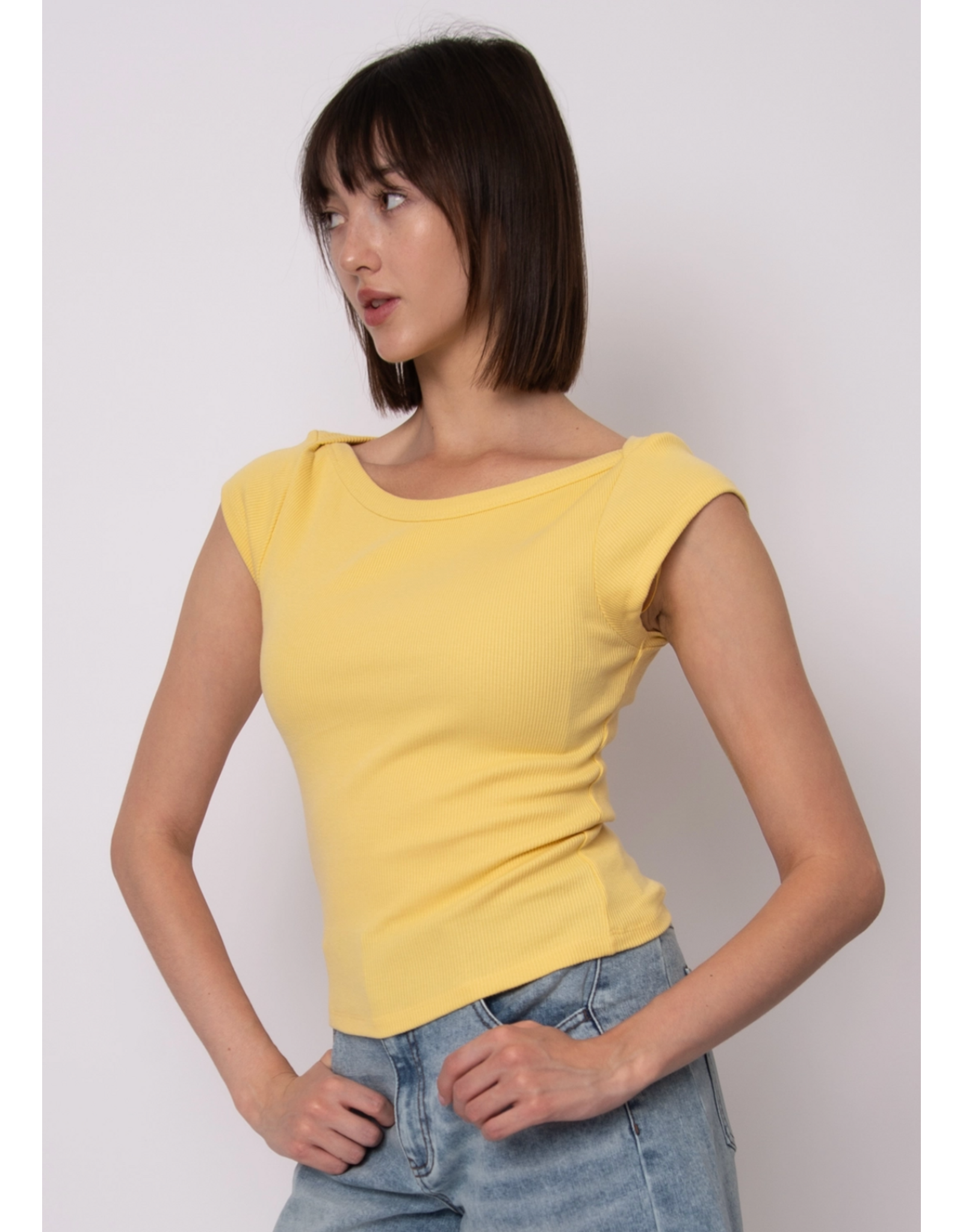 RD Style RD Style - Kelly Boat Neck Cap Sleeve (Corn)