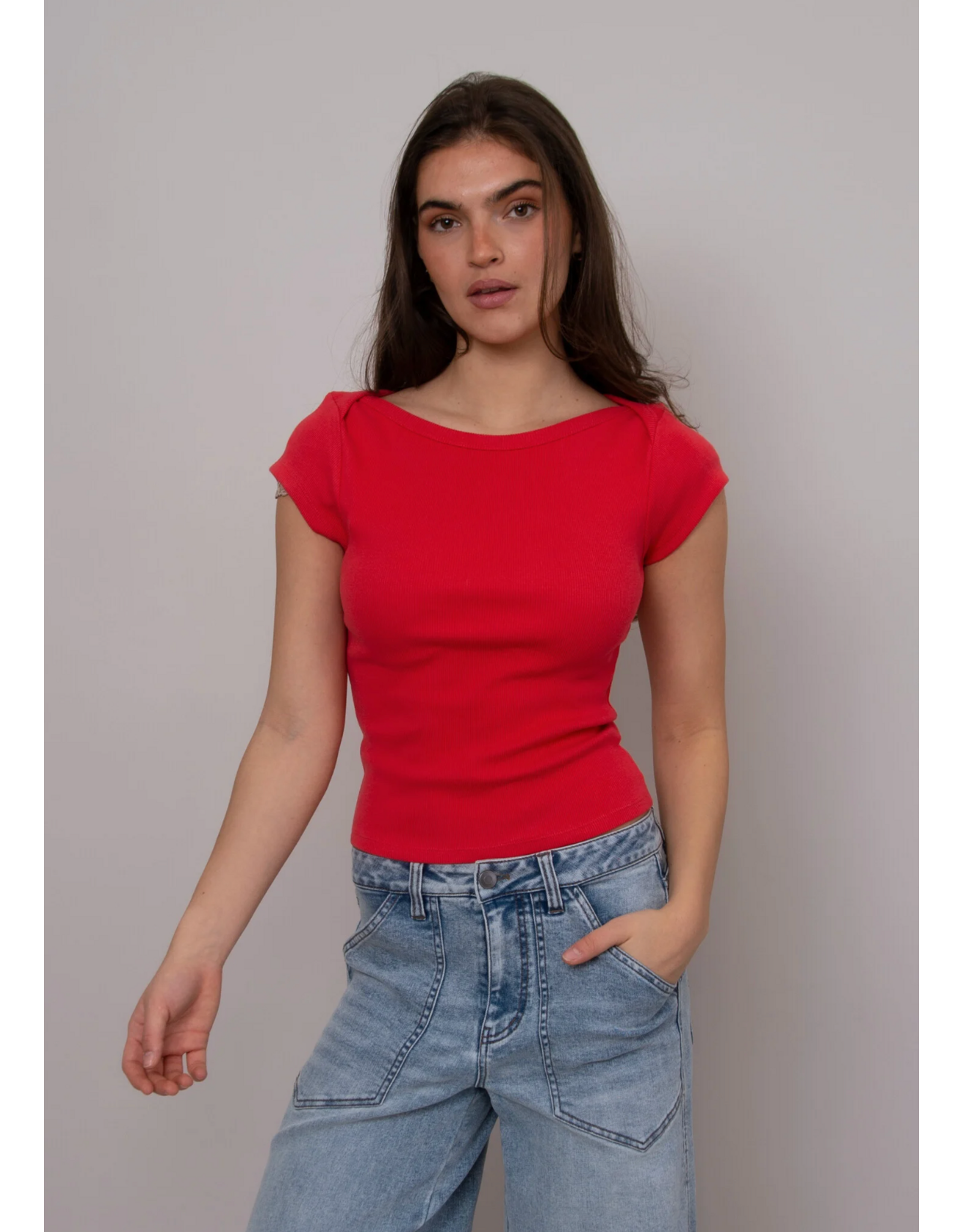 RD Style RD Style - Kelly Boat Neck Cap Sleeve (Cherry)