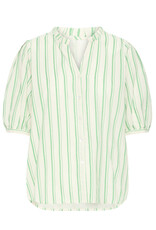 ICHI ICHI - Jovil Striped Short Sleeve Button Up (Greenbriar)