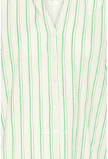 ICHI ICHI - Jovil Striped Short Sleeve Button Up (Greenbriar)