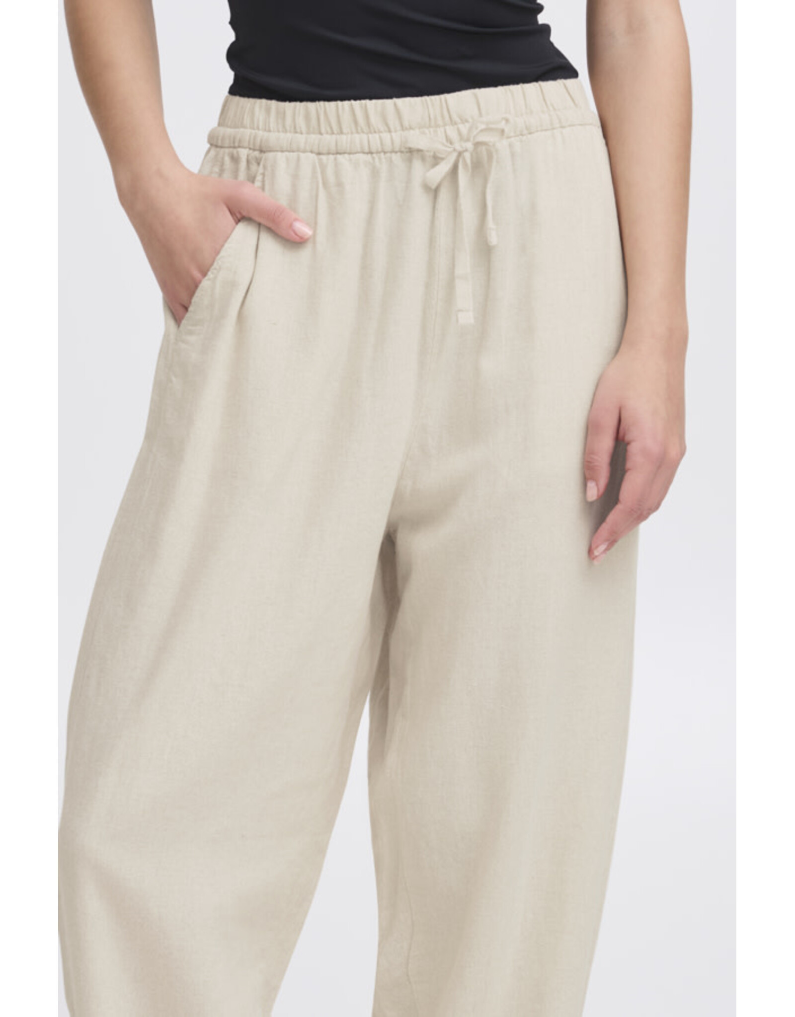 ICHI ICHI - Linno Barrel Pant (Natural Ecru)