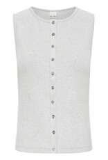 ICHI ICHI - Palma Sleeveless Button Front Top (Alloy)