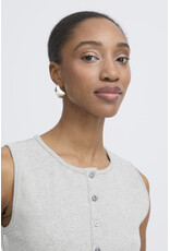 ICHI ICHI - Palma Sleeveless Button Front Top (Alloy)