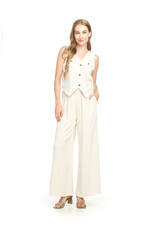 Papillon Papillon - Linen Blend Vest (Beige)