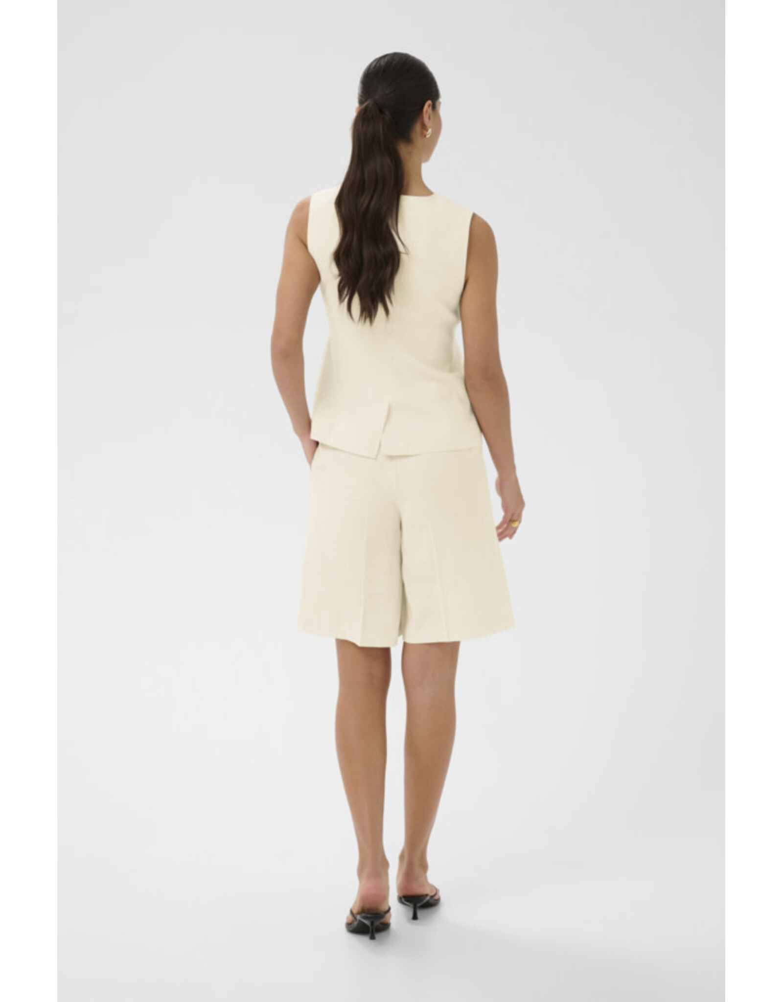 Kaffe Kaffe - Annetta Waist Coat (Feather Grey)
