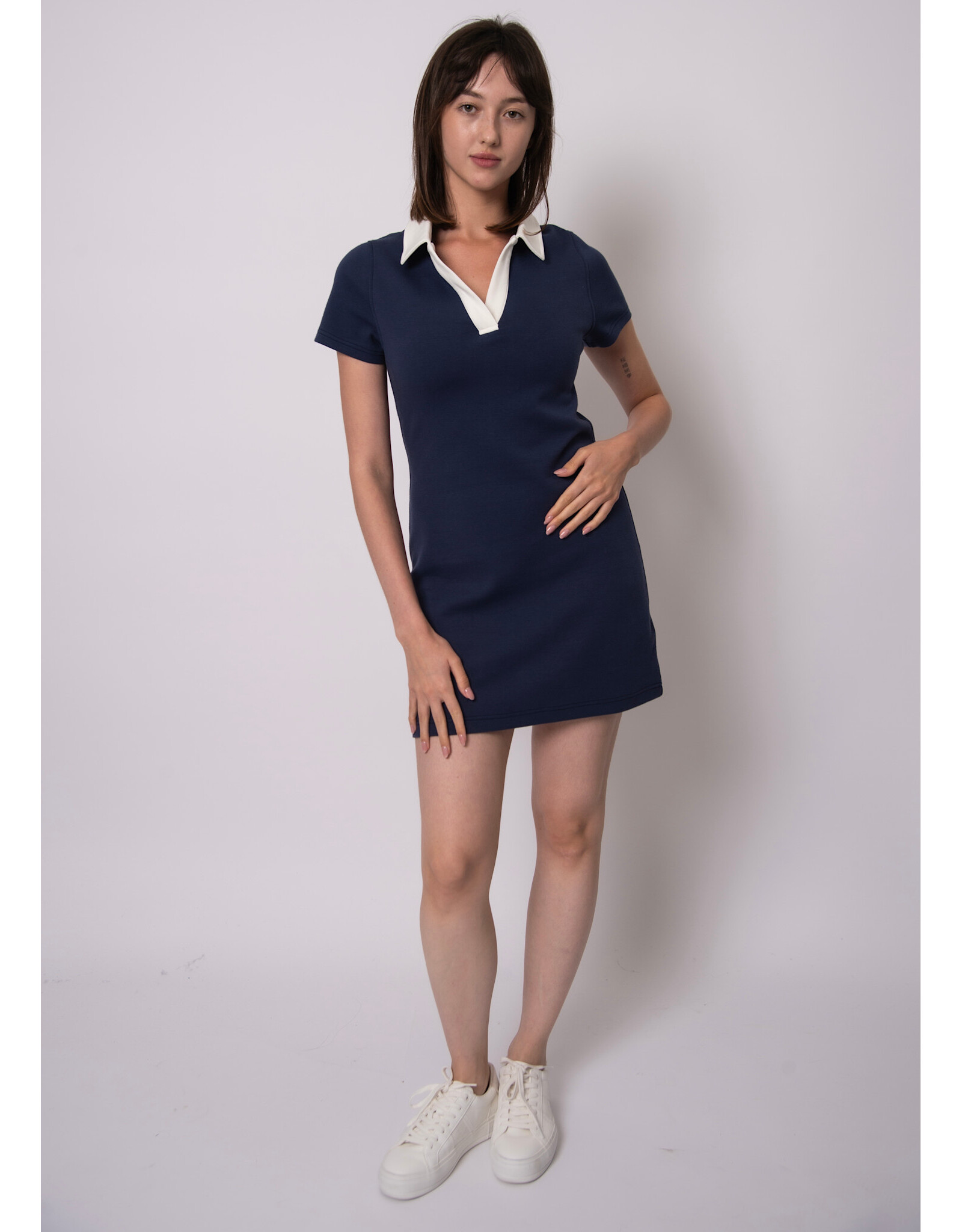 RD Style RD Style - Varly Cotton Soft Knit Dress (Sea Blue)
