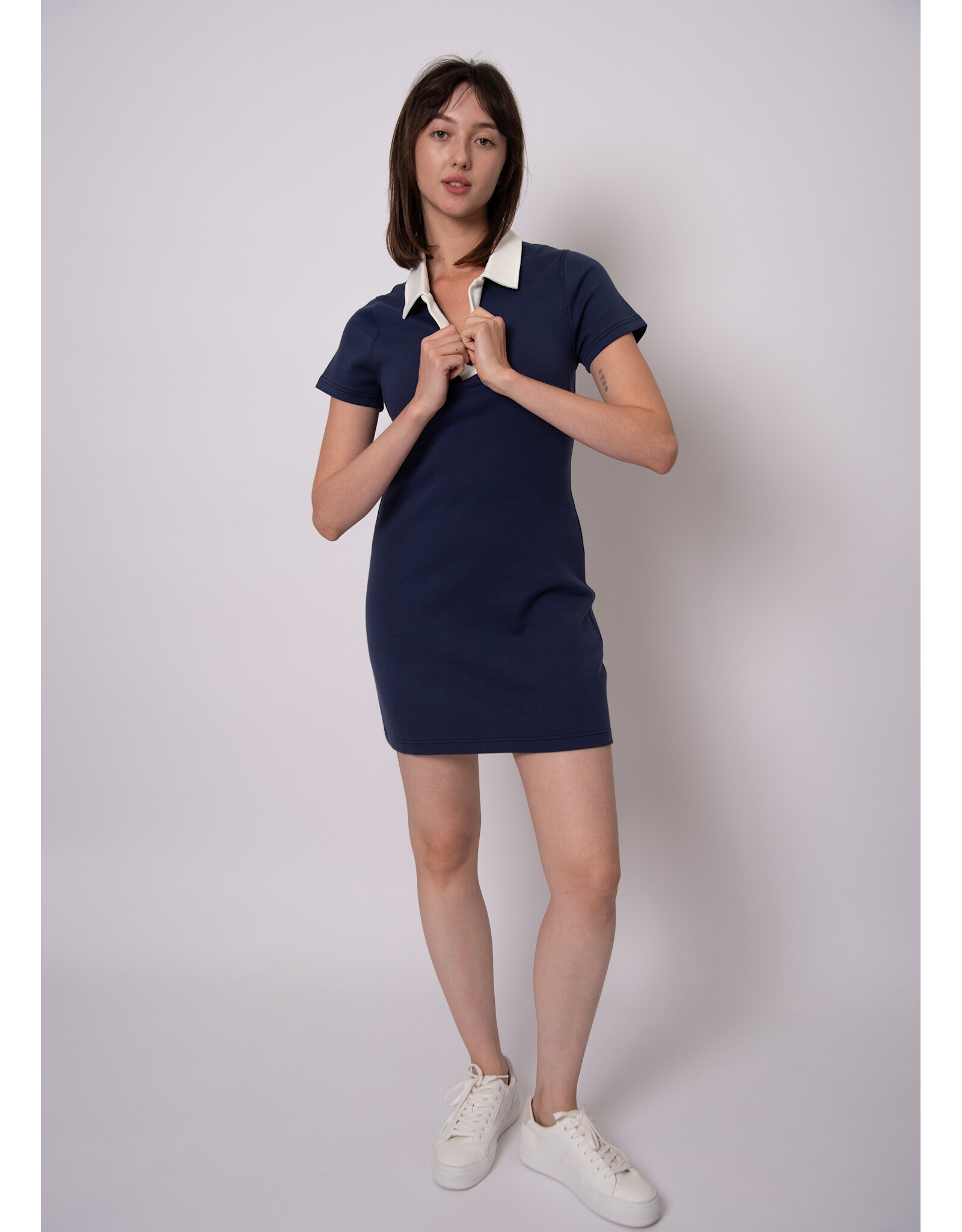 RD Style RD Style - Varly Cotton Soft Knit Dress (Sea Blue)
