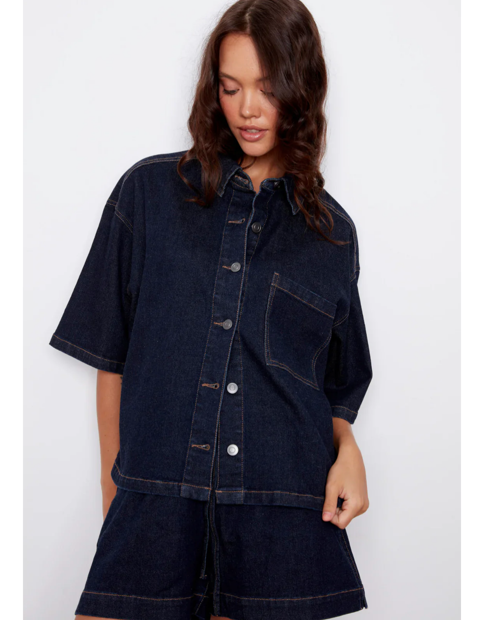 RD Style RD Style - Lorane Denim Look French Terry (Denim Blue)