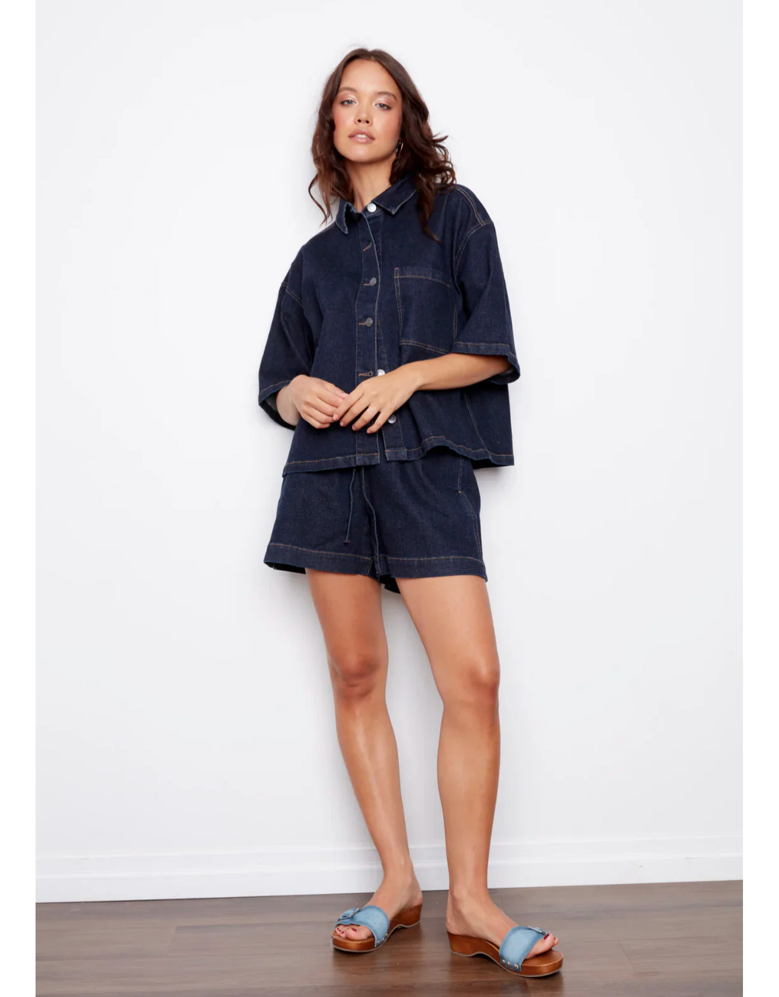 RD Style RD Style - Lorane Denim Look French Terry (Denim Blue)