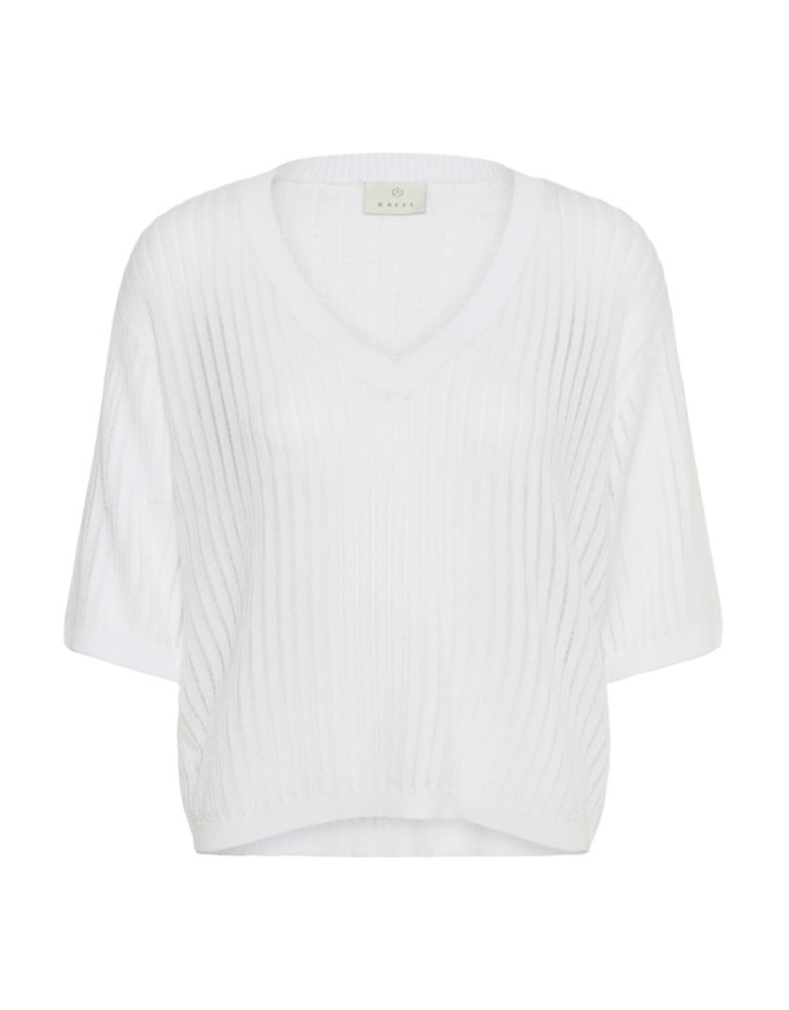 Kaffe Kaffe - Abalina V Neck Pullover (Chalk)