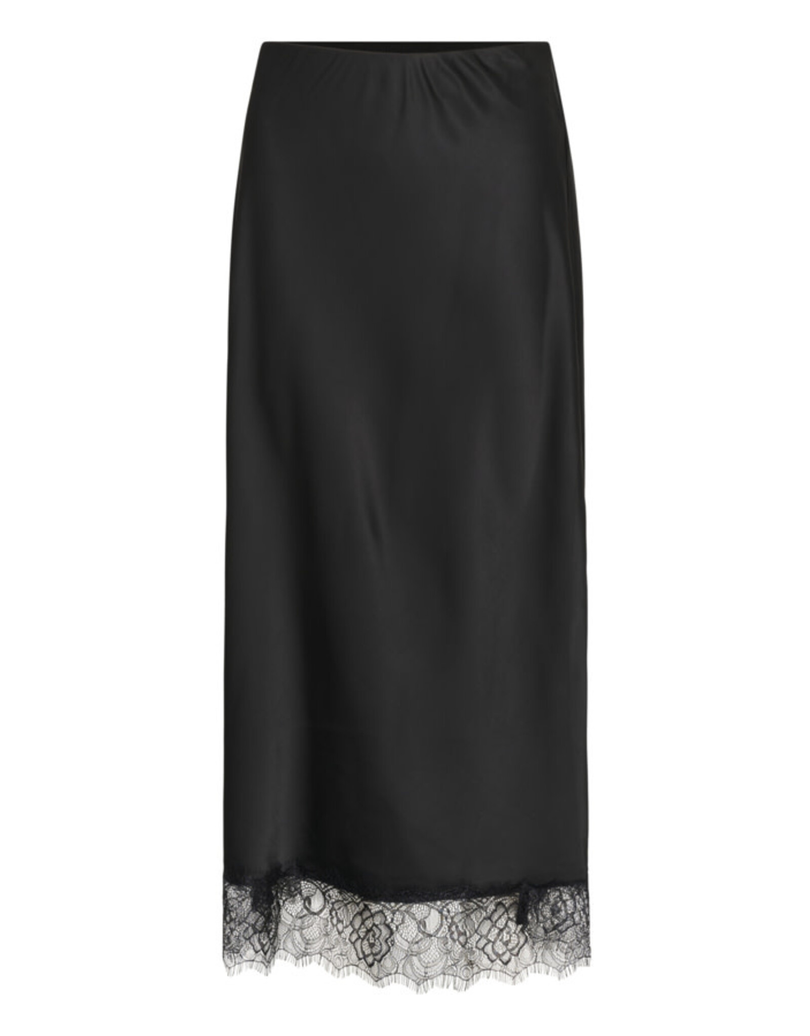 Kaffe Kaffe - Hill Maxi Skirt with Lace Trim (Black Deep)