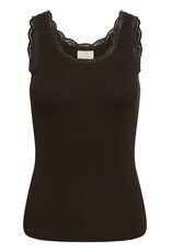 Kaffe Kaffe - Omi Lace Trim Tank (Coffee Bean)
