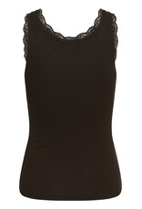 Kaffe Kaffe - Omi Lace Trim Tank (Coffee Bean)