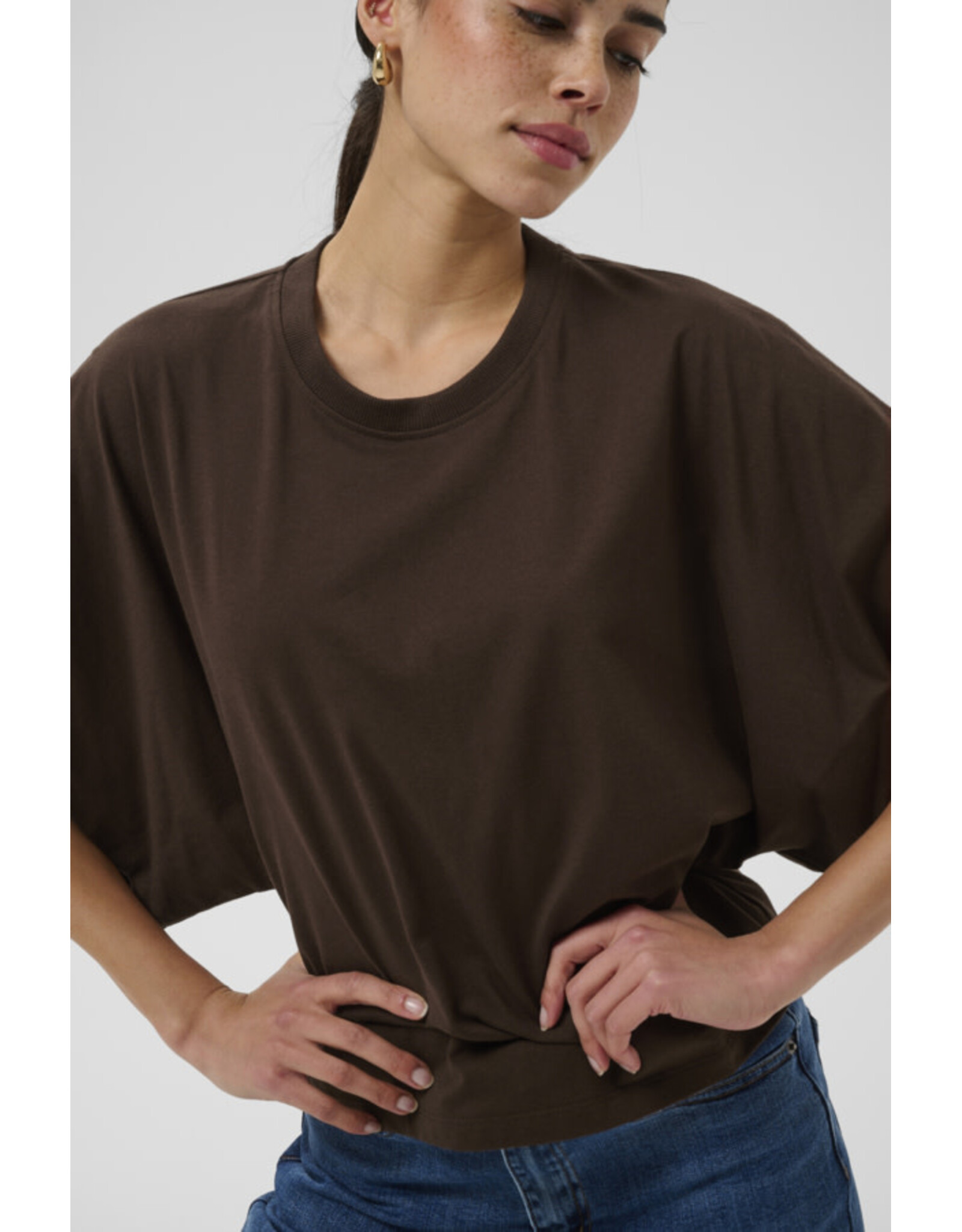 Kaffe Kaffe - Stormy T Shirt (Coffee Bean)