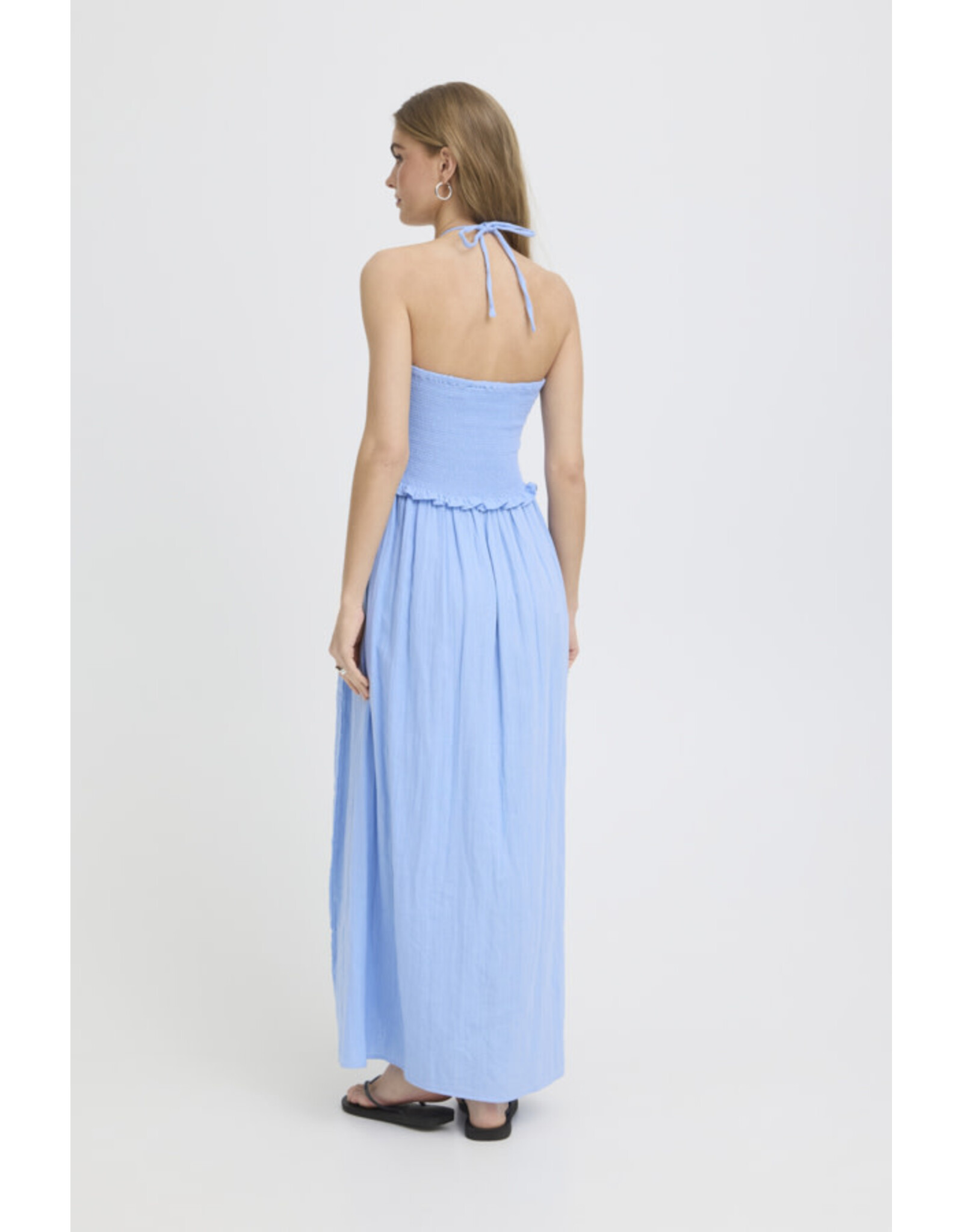 ICHI ICHI - Foxa Smocked Midi Dress (Placid Blue)