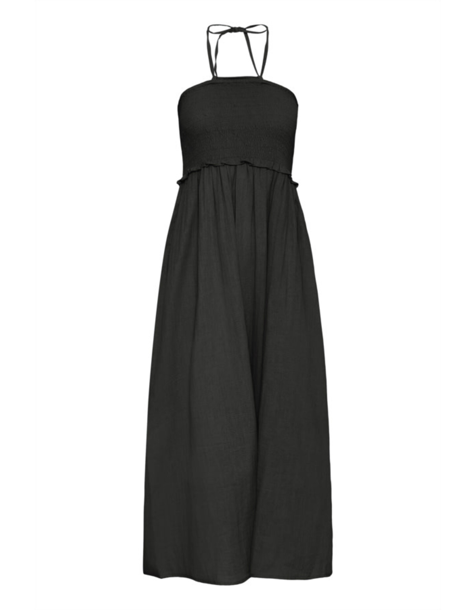 ICHI ICHI - Foxa Smocked Midi Dress (Black)