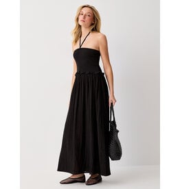 ICHI ICHI - Foxa Smocked Midi Dress (Black)