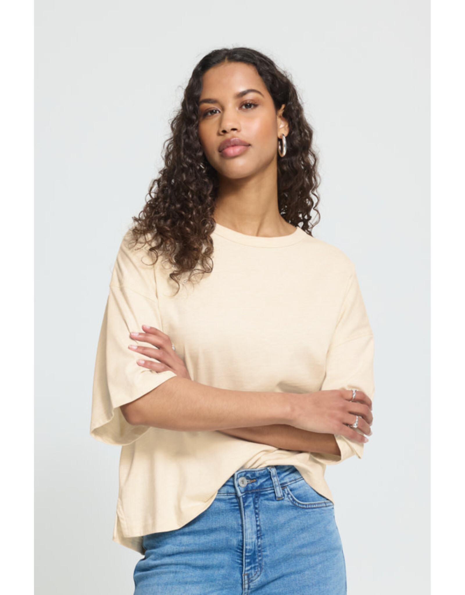 ICHI ICHI - Palmer Boxy Fit T Shirt (Birch)