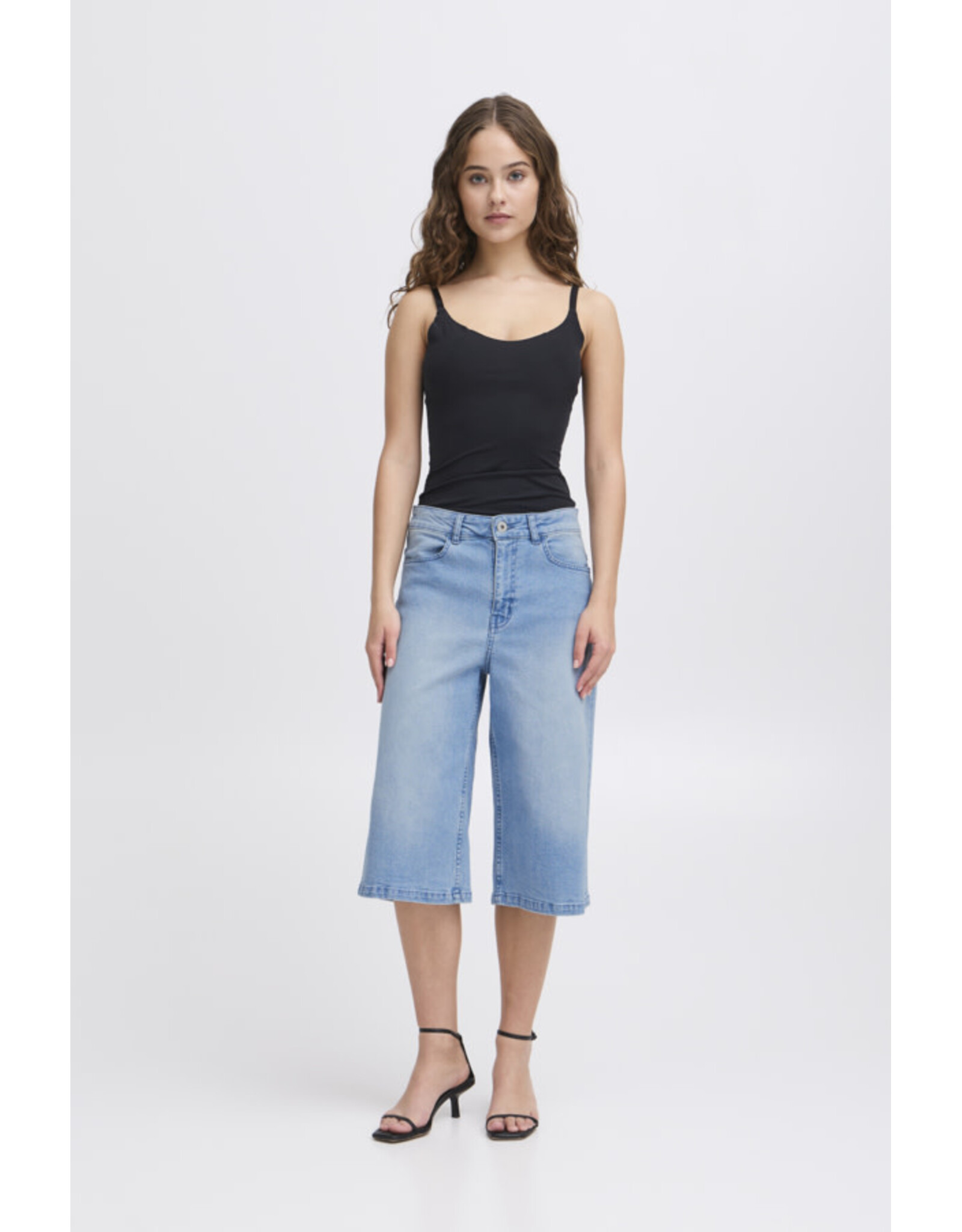 ICHI ICHI - Cally Denim Shorts (Light Blue Wash)