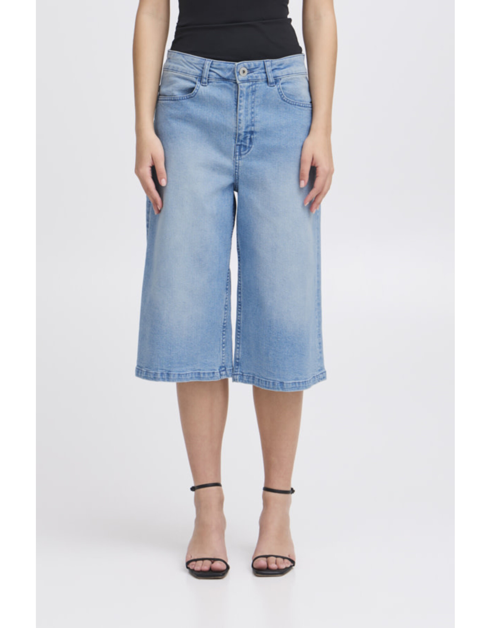 ICHI ICHI - Cally Denim Shorts (Light Blue Wash)