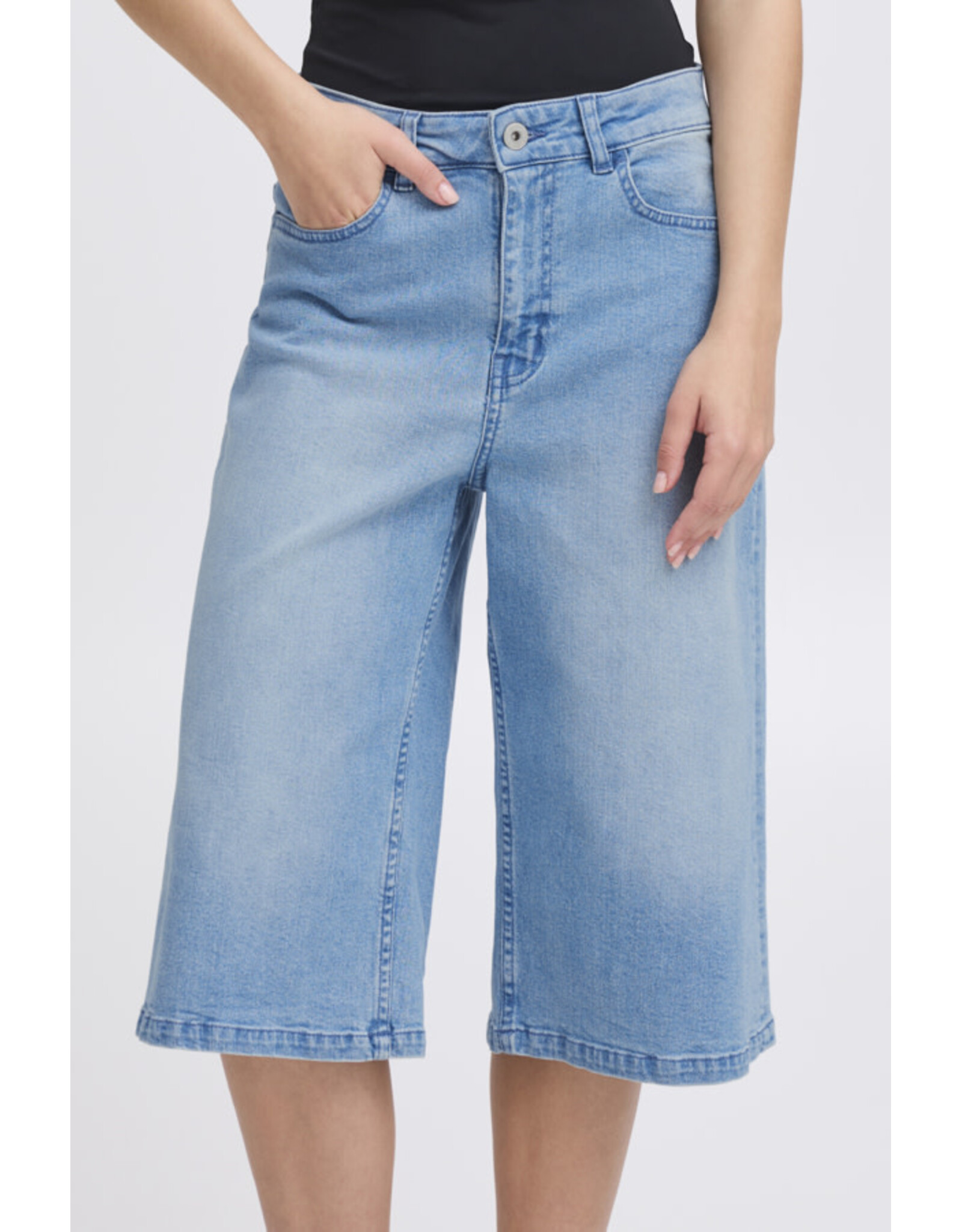 ICHI ICHI - Cally Denim Shorts (Light Blue Wash)