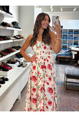 Papillon Papillon - Floral Print Smocked Sleeveless Maxi Dress (Cream)