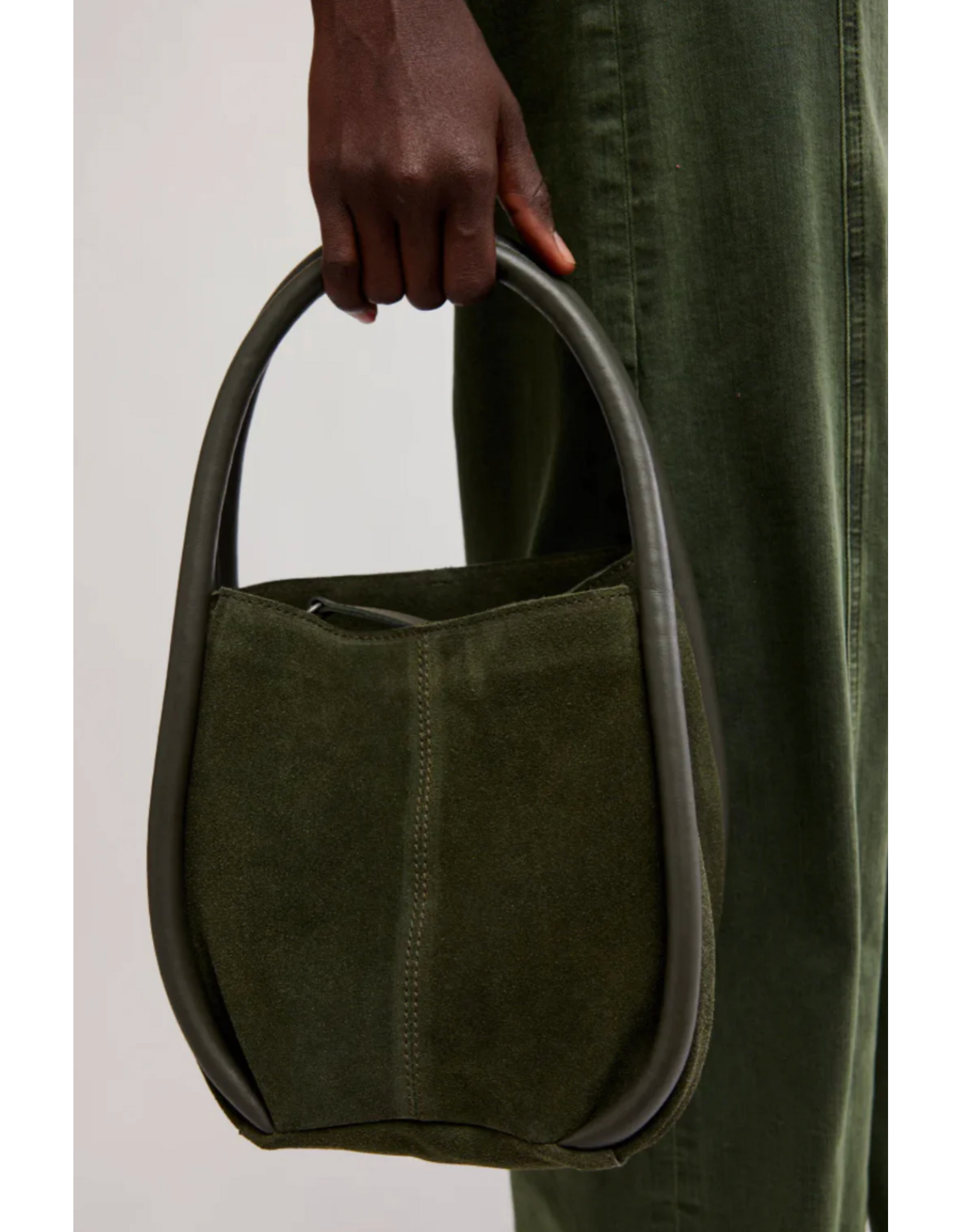 Free people Free People - Barlow Suede Bucket Bag (Dark Olive)