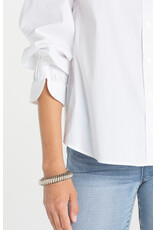 Liverpool Liverpool - Adjustable Sleeve Button Front Top (White)