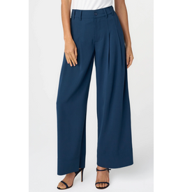 Liverpool Liverpool - Pleated Wide Leg Trouser (Oxford - Navy)