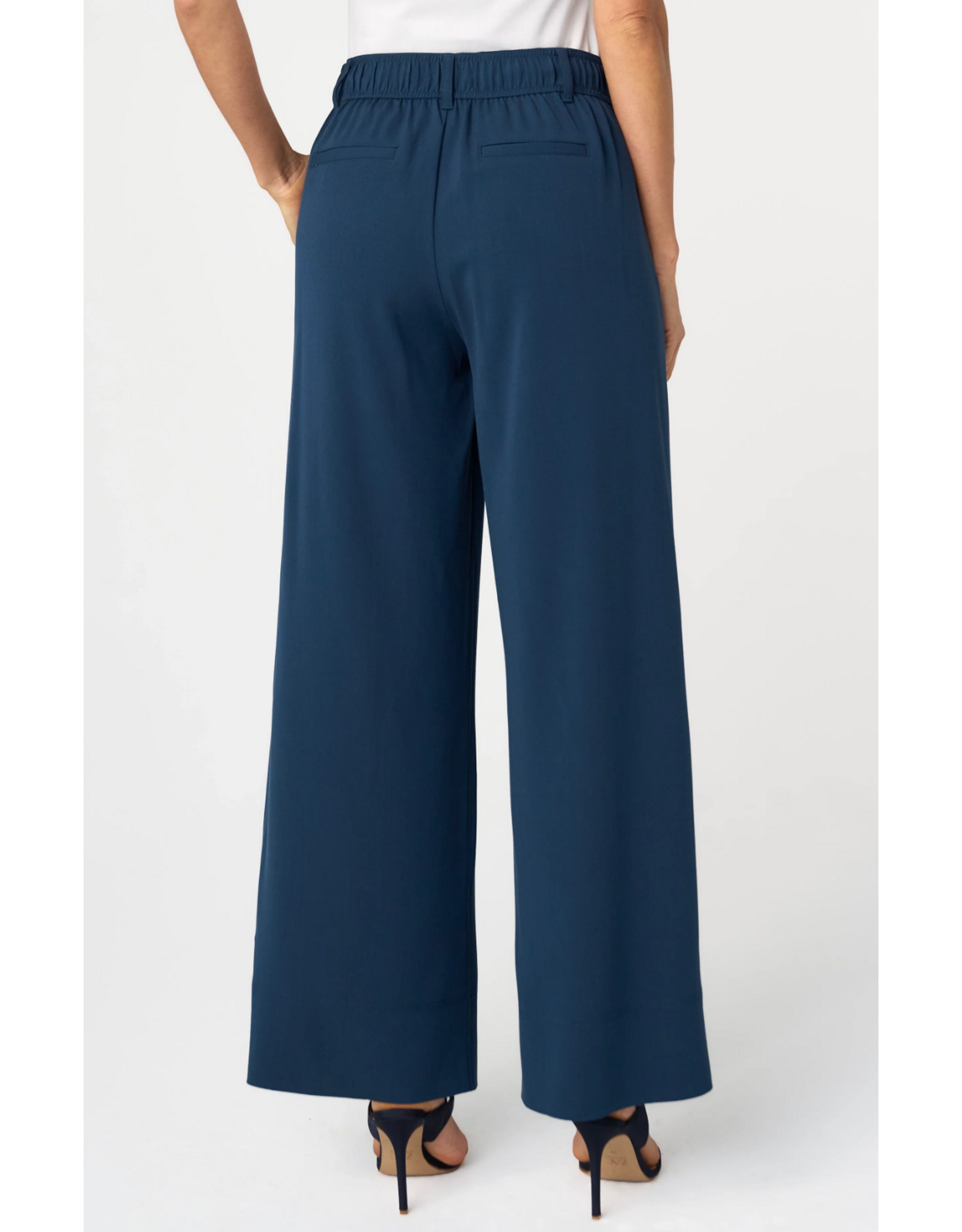 Liverpool Liverpool - Pleated Wide Leg Trouser (Oxford - Navy)