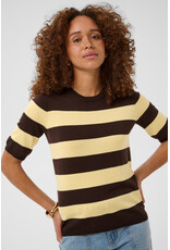 Kaffe Kaffe - Lizza stripe (Coffee Bean / Yellow)