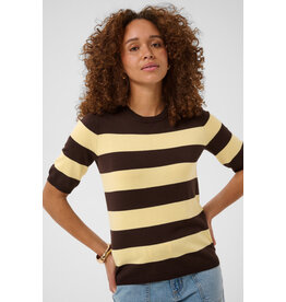 Kaffe Kaffe - Lizza stripe (Coffee Bean / Yellow)
